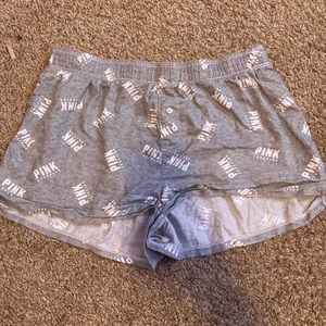 PINK Victorias Secret Gray Sleep Shorts